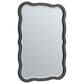 James Martin Vanities Rowyn Wavy 28" Scalloped Rectangular Mirror in Carbon Oak, , large