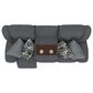 Catnapper Trifecta Manual Reclining Sofa with Drop Down Table in Smoke, , large