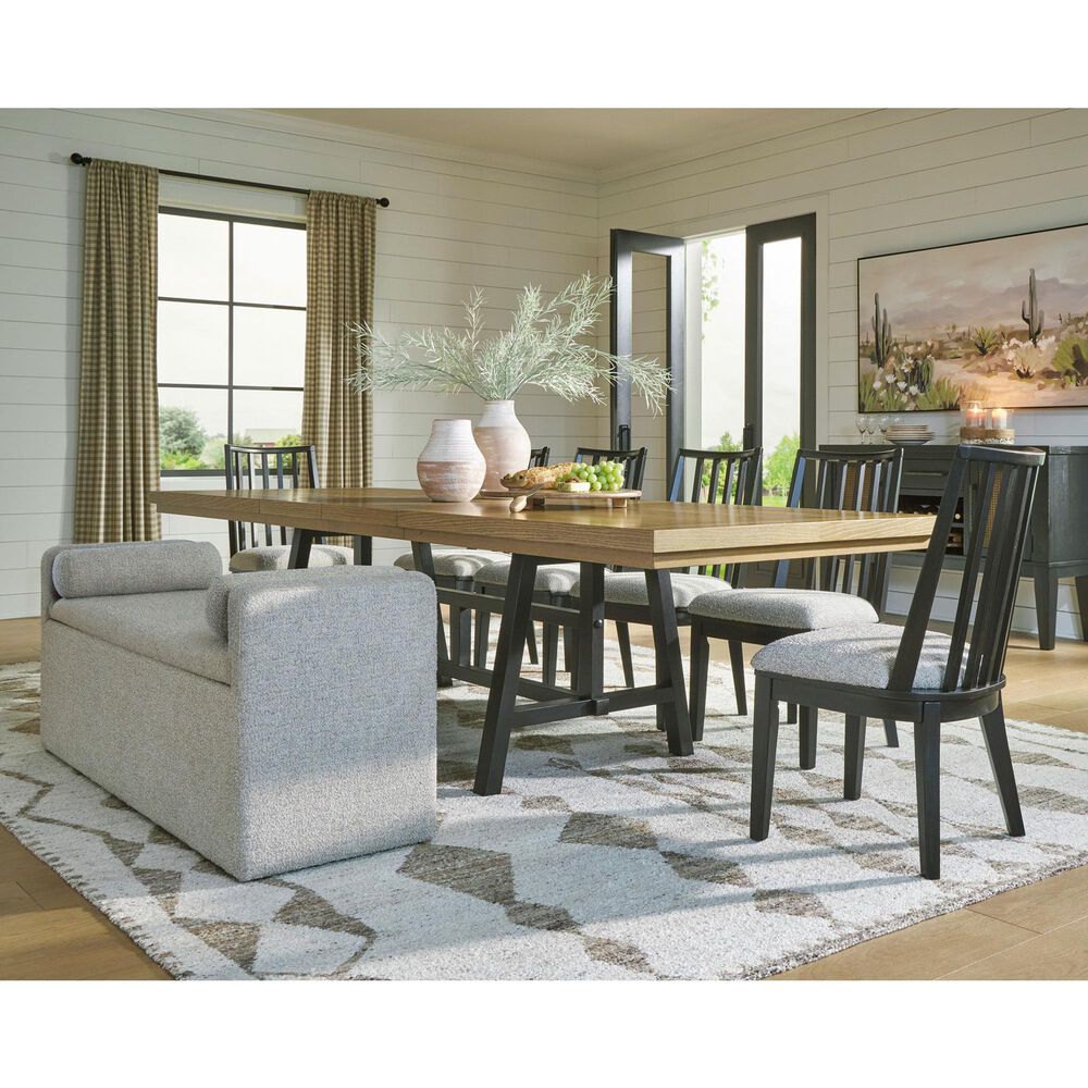 Ashley Galliden Extension Dining Table in Black and Brown - Table Only, , large