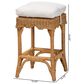 Baxton Studio Muy Scallop Rattan Counter Stool in Honey, , large