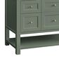 James Martin Vanities Breckenridge 48" Single Bathroom Vanity in Smokey Celadon with Single Hole 3 cm White Zeus Quartz Top and Rectangular Sink, , large