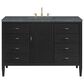 James Martin Vanities Myrrin 48" Vanity in Carbon Oak with 3 cm Parisien Bleu Quartz Top, , large