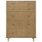 Pacific Landing Arini 5-Drawer Chest in Sand Wash and Aged Brass, , large