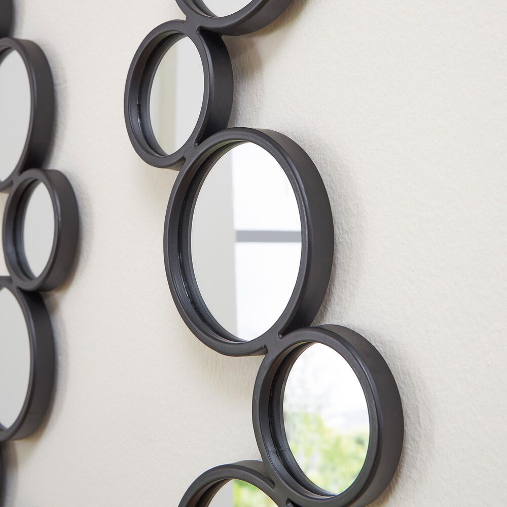 Ashley Vinler Accent Wall Mirror in Black (Set of 2), , large