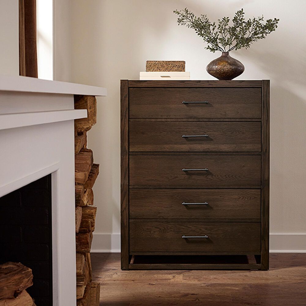 Viceray Collections Lodge and Loft 5-Drawer Chest in Dark Oak, , large