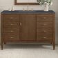 James Martin Vanities Myrrin 48" Vanity in Mid-Century Walnut with 3 cm Charcoal Soapstone Quartz Top, , large