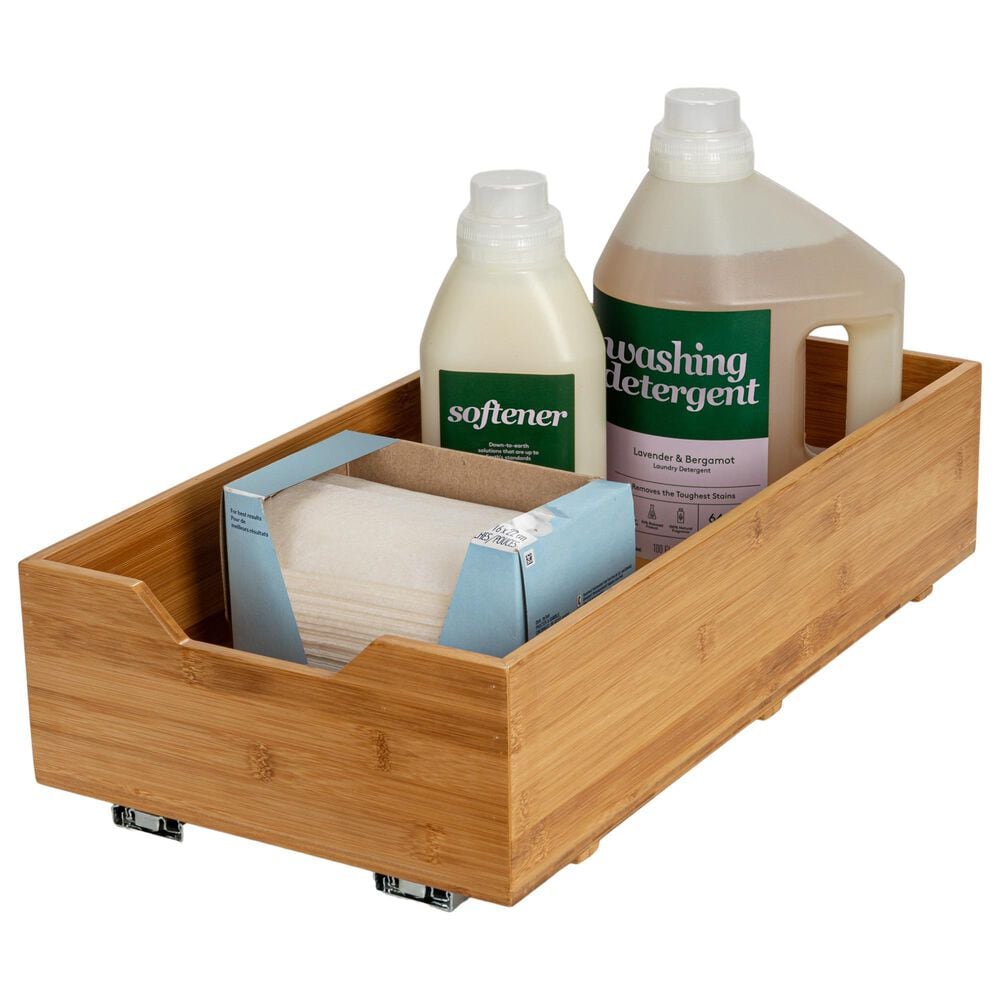 Household Essentials Glidez 11" 1-Tier Pull-Out/Slide-Out Storage Organizer for Under Cabinet Use in Natural, , large