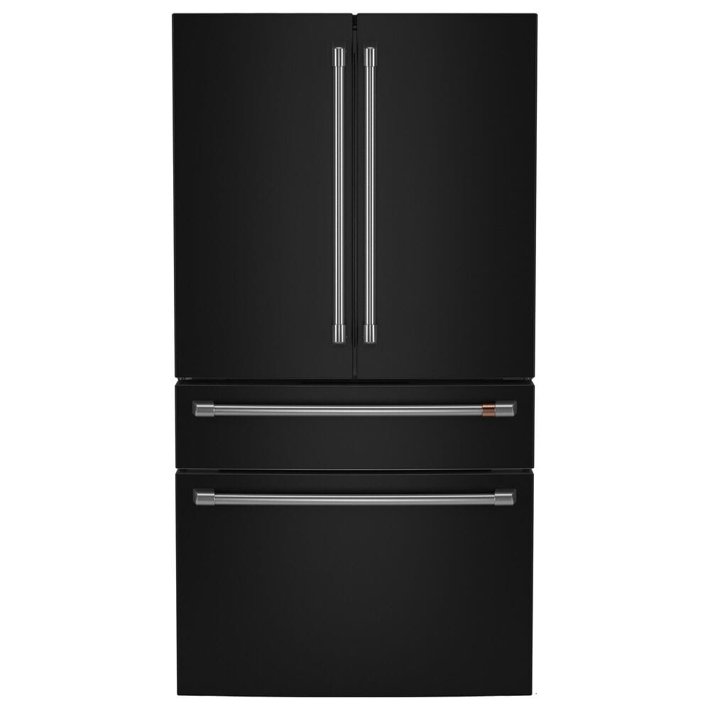 Cafe 28.7 Cu. Ft. Smart 4-Door Refrigerator with Dual Dispense AutoFill Pitcher with Pro Handle in Matte Black, , large