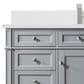 James Martin Vanities Brittany 30" Single Bathroom Vanity in Urban Gray with Single Hole 3 cm White Zeus Quartz Top and Rectangular Sink, , large
