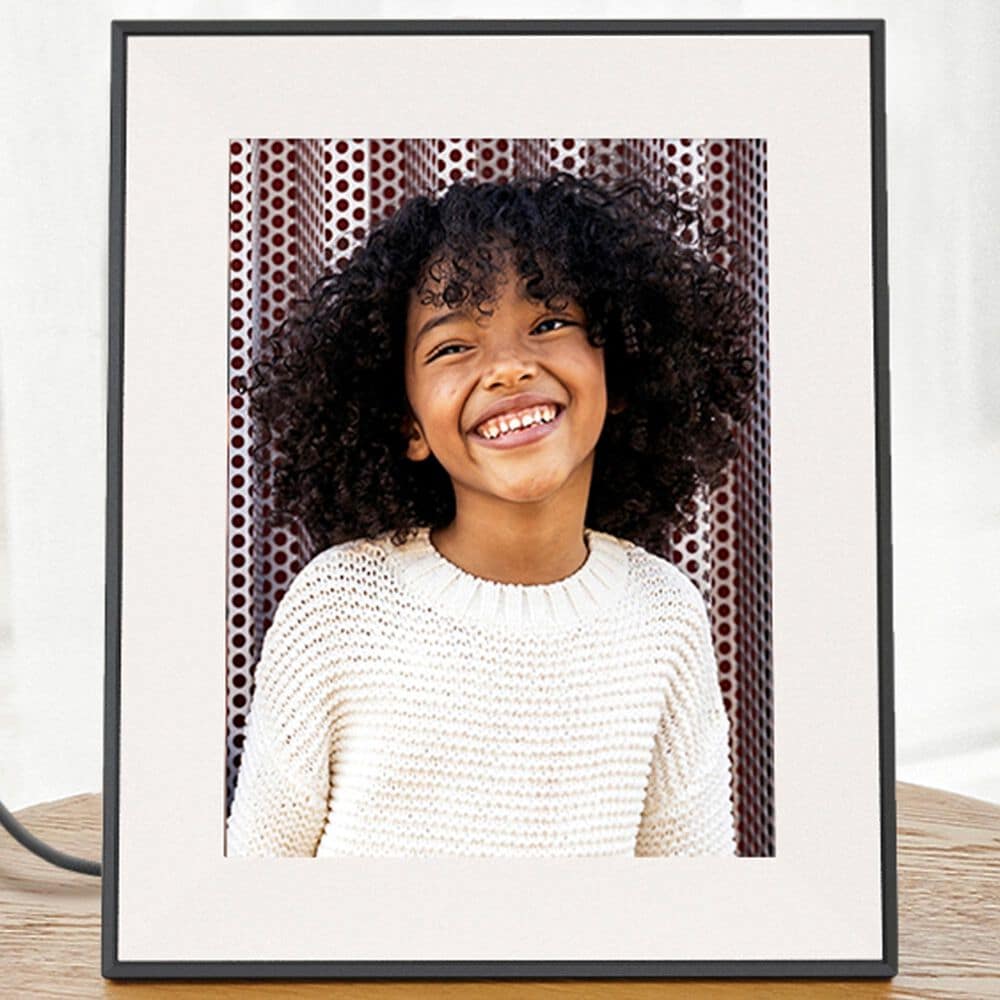 Aura Aspen 12" Digital Wi-Fi Photo Frame with Paper Mat in Carbon, , large