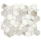 Dal-Tile Sublimity Daphne White Hypnotic 11" x 12" Marble Mosaic Sheet, , large