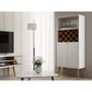 Dayton Utopia 10-Bottle Wine Rack China Storage Closet in White Gloss and Maple Cream, , large