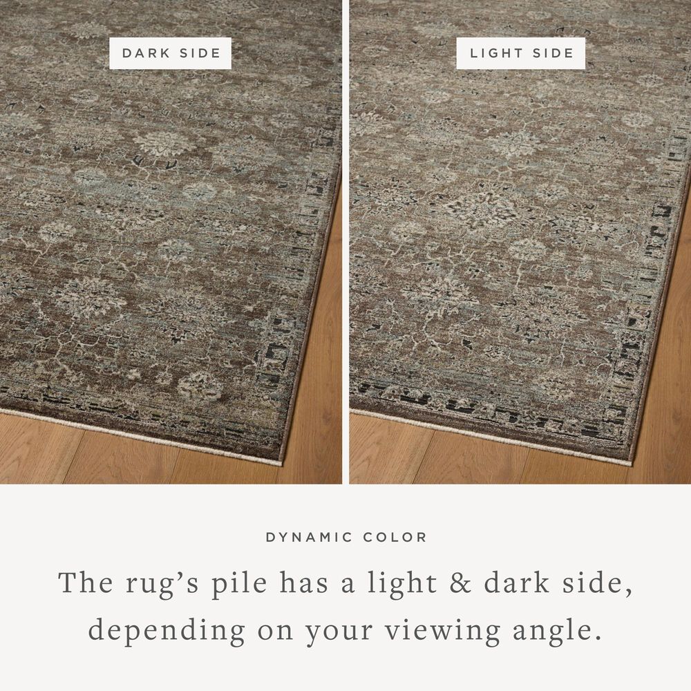 Loloi Briar Bark and Lagoon 3'7" x 7'9" Area Rug, , large