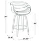 LumiSource Symphony 26" Counter Stool in Walnut and Black (Set of 2), , large