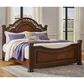 Ashley Lavinton California King Poster Bed in Cherry Brown, , large