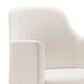 Dayton Pelo Adjustable Swivel Accent Chair in White (Set of 2), , large