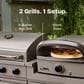 Tytus Anaheim and Emberwood 3-Piece Modular Duo with Gas Tabletop Pizza Oven in Gunmetal Gray, , large
