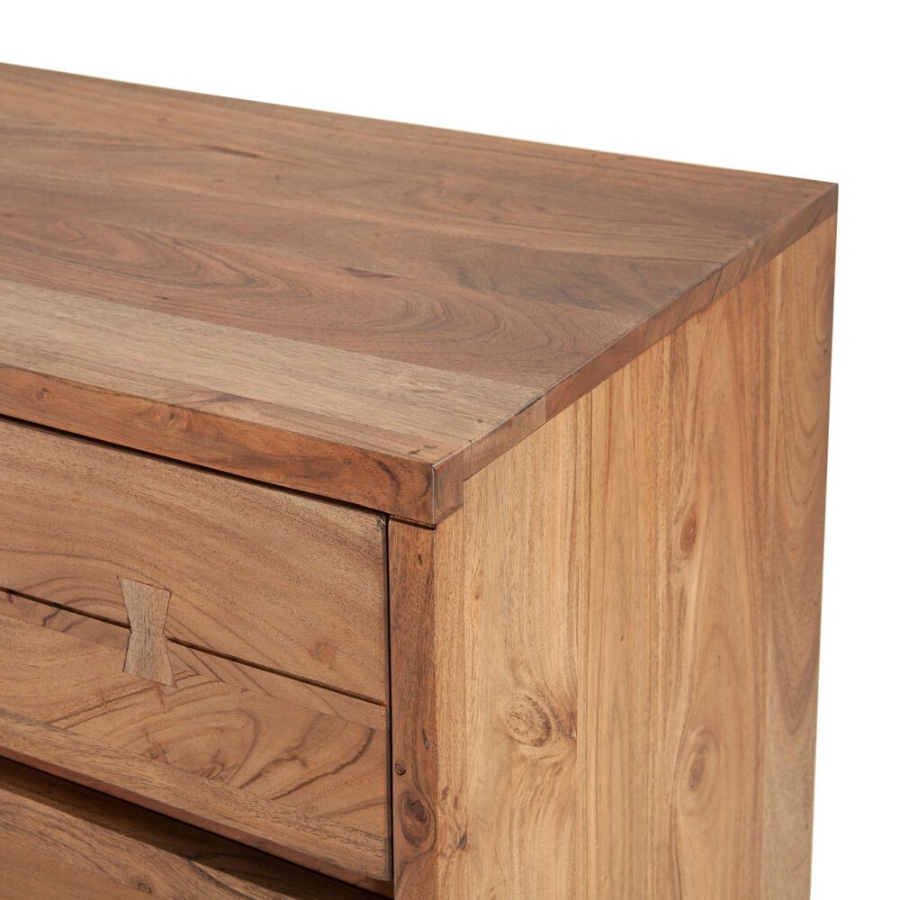 Home Trends &amp; Design Aspen 6-Drawer Dresser in Smoked Acacia and Antique Zinc, , large