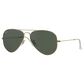 Rayban Glasses Aviator Classic Sunglasses with G-15 Green Lenses in Polished Arista Gold, , large