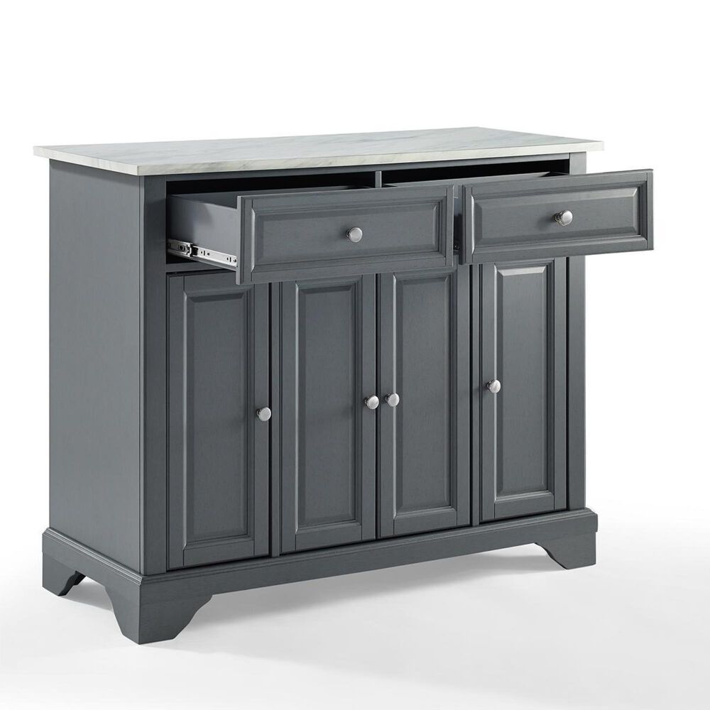 Crosley Furniture Avery Kitchen Cart in Grey, , large