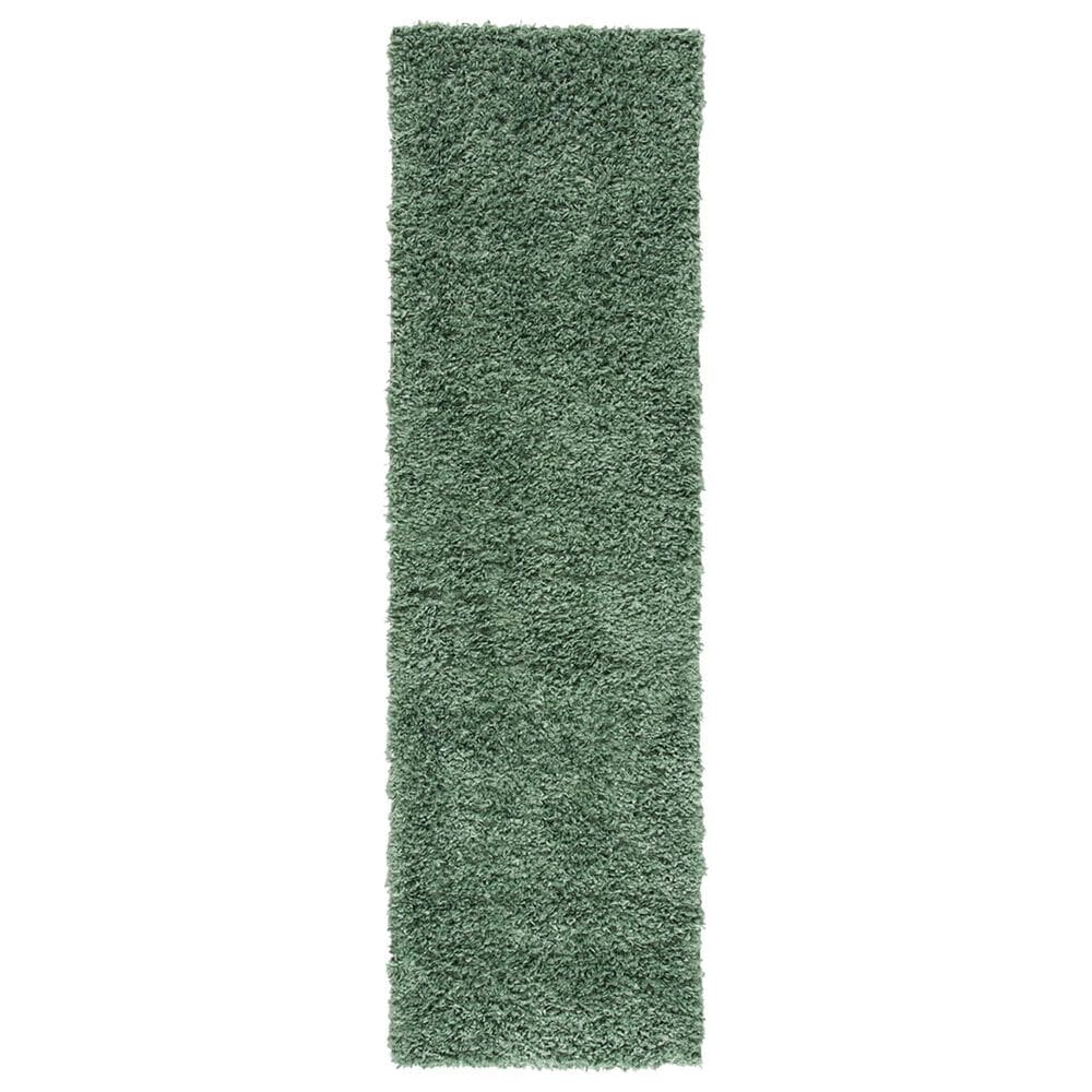 Safavieh August Shag 2" x 5" Green Area Rug, , large
