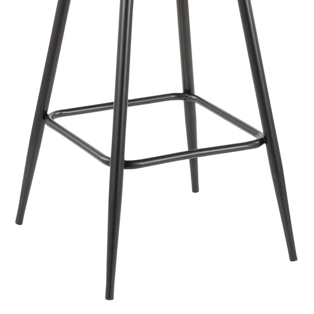Lumisource Margarite Counter Stool with Grey Cushion in Black &#40;Set of 2&#41;, , large