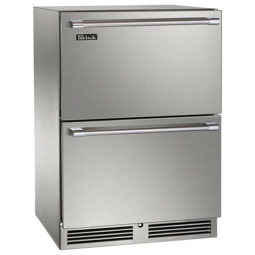 Perlick Signature Marine 5.0 Cu. Ft. Outdoor Dual-Zone Refrigerator Drawers in Stainless Steel and Panel Ready, , large