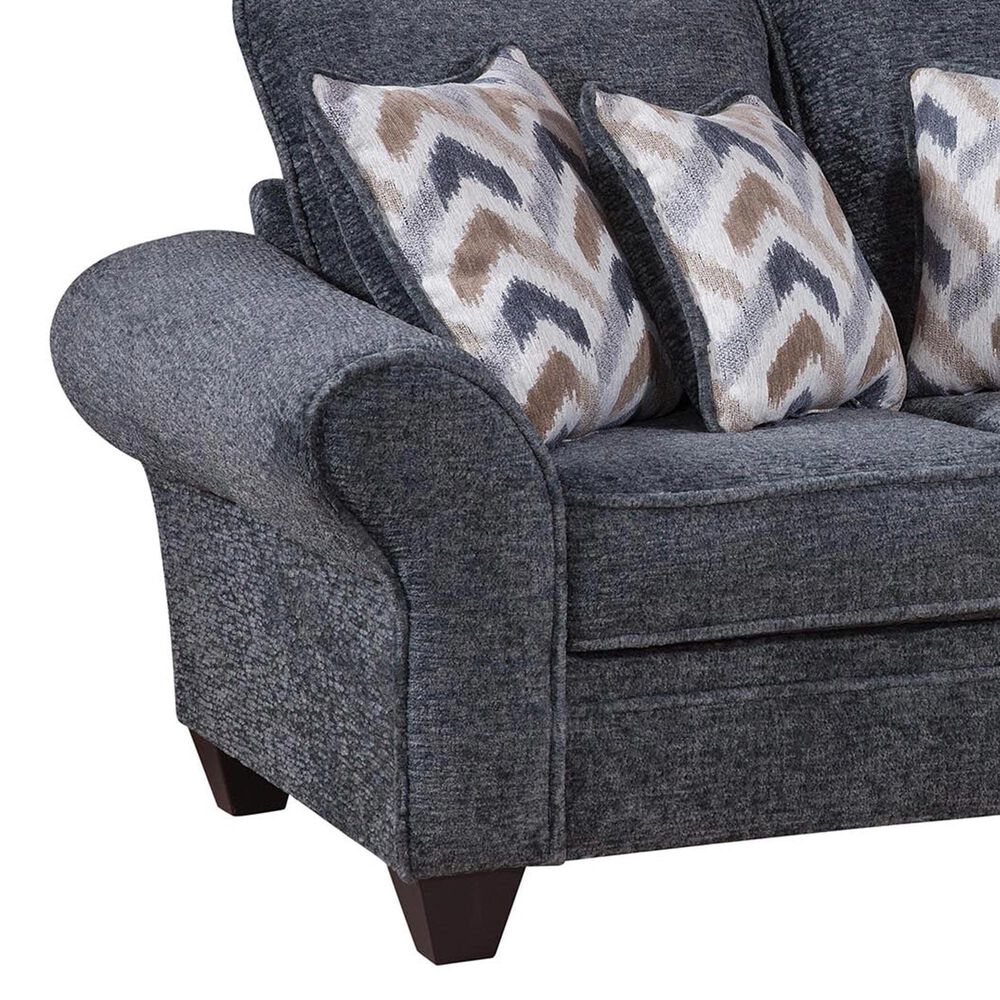 Northwestern Arlington Stationary Loveseat in Charcoal, , large