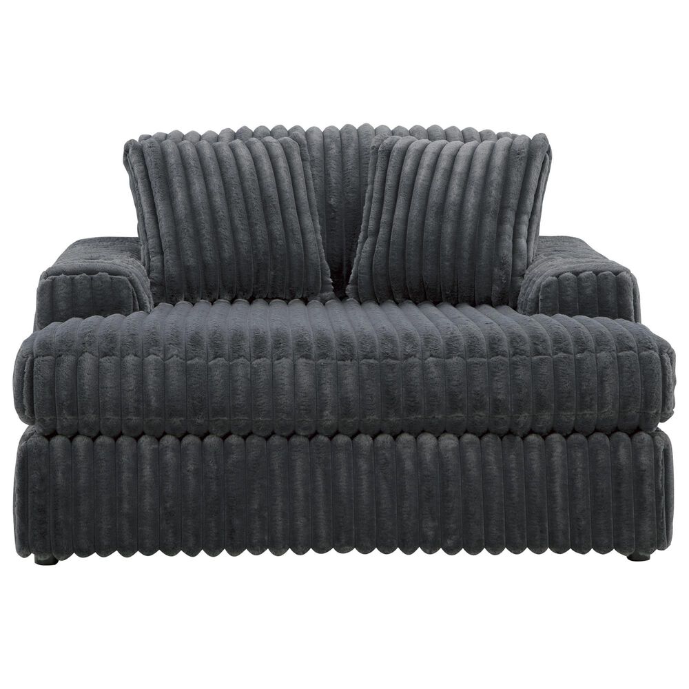 Ashley Midnight-Madness Oversized Chaise in Gunmetal, , large