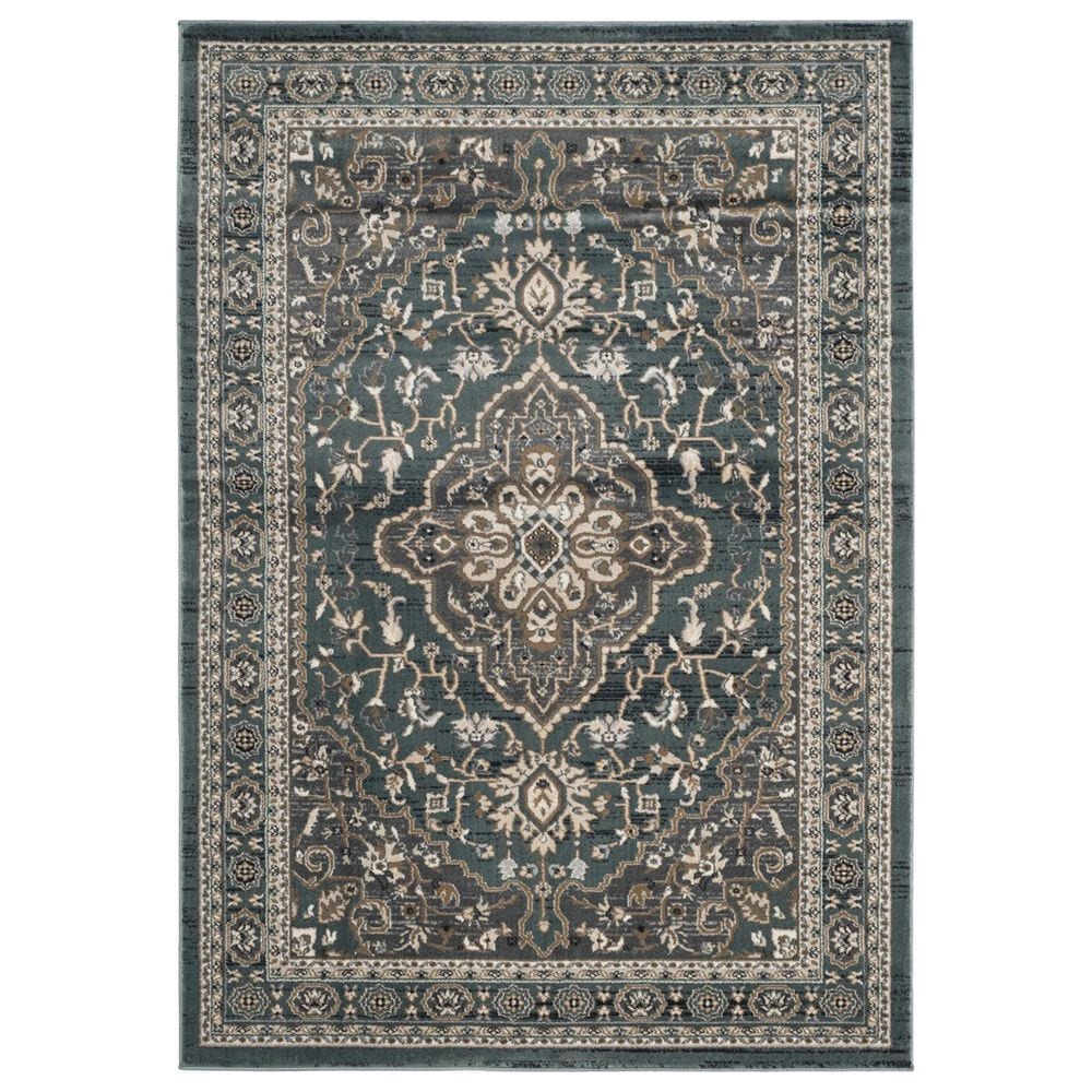 Safavieh Lyndhurst 6" x 9" Teal and Grey Area Rug, , large