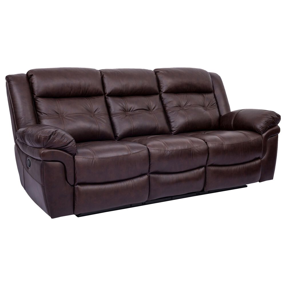 Blue River Marcel Manual Reclining Sofa in Dark Brown, , large