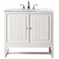 James Martin Vanities Athens 36" Single Bathroom Vanity in Glossy White with 3 cm Arctic Fall Solid Surface Top and Rectangular Sink, , large