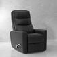 Simeon Collection Hercules Manual Swivel Glider Recliner in Black, , large