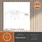 Vaxcel Aria 4-Light Flush Mount in Natural Brass, , large