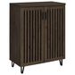 Coaster Brixton 6-Shelf Shoe Storage Cabinet in Smoked Oak and Black, , large