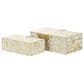 Maple and Jade 2-Piece Handmade Decorative Box Set with Snap Front Closure in Gold, , large
