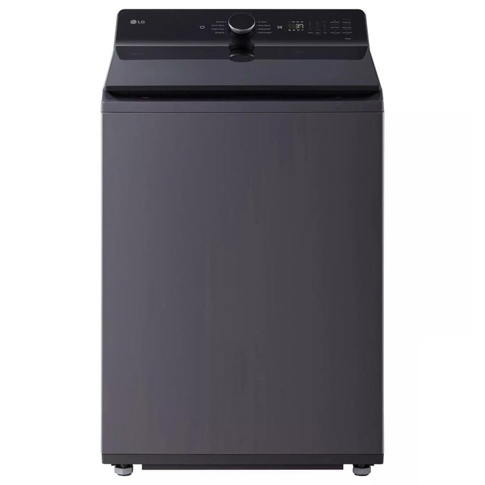 LG 5.3 Cu. Ft. Top Load Washer and 7.3 Cu. Ft. Electric Dryer with AI Sensing in Matte Black, , large