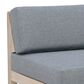 Linon Home Decor Summerlyn Patio Middle Chair with Natural Frame in Grey, , large