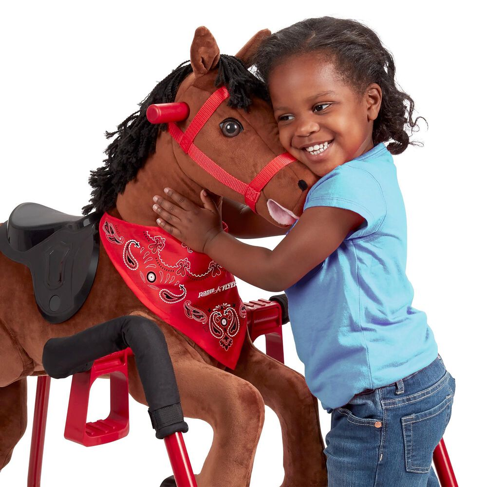 Radio Flyer Chestnut Plush Interactive Riding Horse in Multicolor, , large