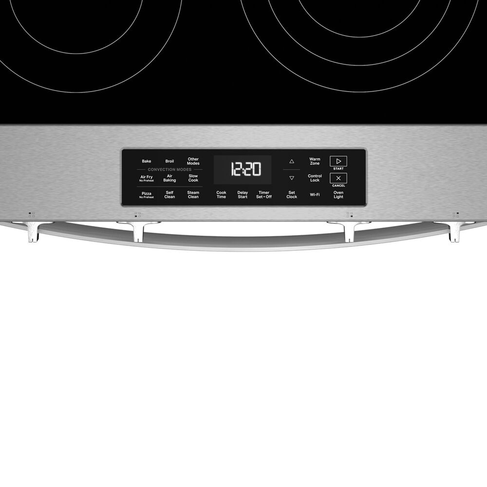 Whirlpool 30" Smart Electric Range with Air Cooking Technology in Fingerprint Resistant Stainless Steel, , large