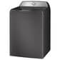 GE Profile 4.9 Cu. Ft. Top Load Agitator Washer and 7.4 Cu. Ft. Gas Dryer Laundry Pair in Diamond Gray, , large