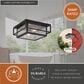 Vaxcel Hyde Park 1-Light Outdoor Flush Mount in Espresso Bronze, , large