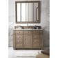 James Martin Vanities Bristol 48" Single Bathroom Vanity in Whitewashed Walnut with 3 cm Carrara White Marble Top and Rectangular Sink, , large