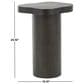 Maple and Jade Pedestal Accent End Table in Black, , large