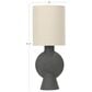 Creative Coop Amara Sculptural Terracotta Table Lamp in Matte Black, , large