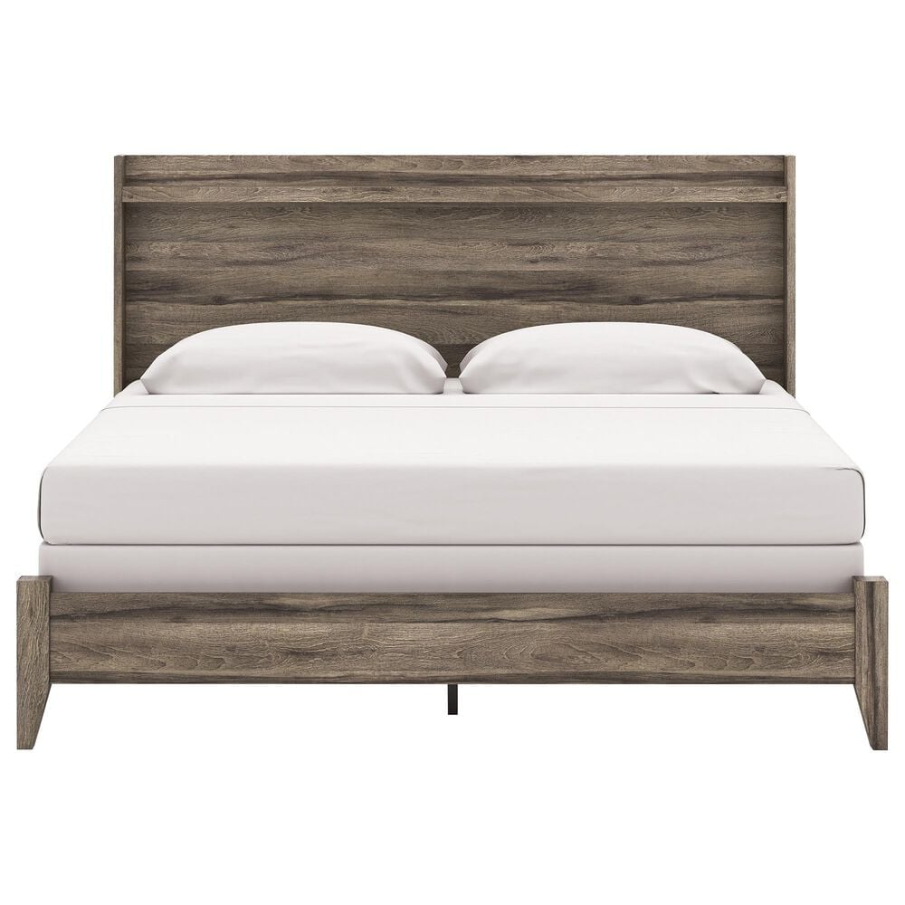 Ashley Elbrim 5-Piece King Bedroom Set in Brown with LED and USB Ports, , large