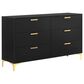 Pacific Landing Kendall 4-Piece Queen Upholstered Bedroom Set in Black and Gold, , large