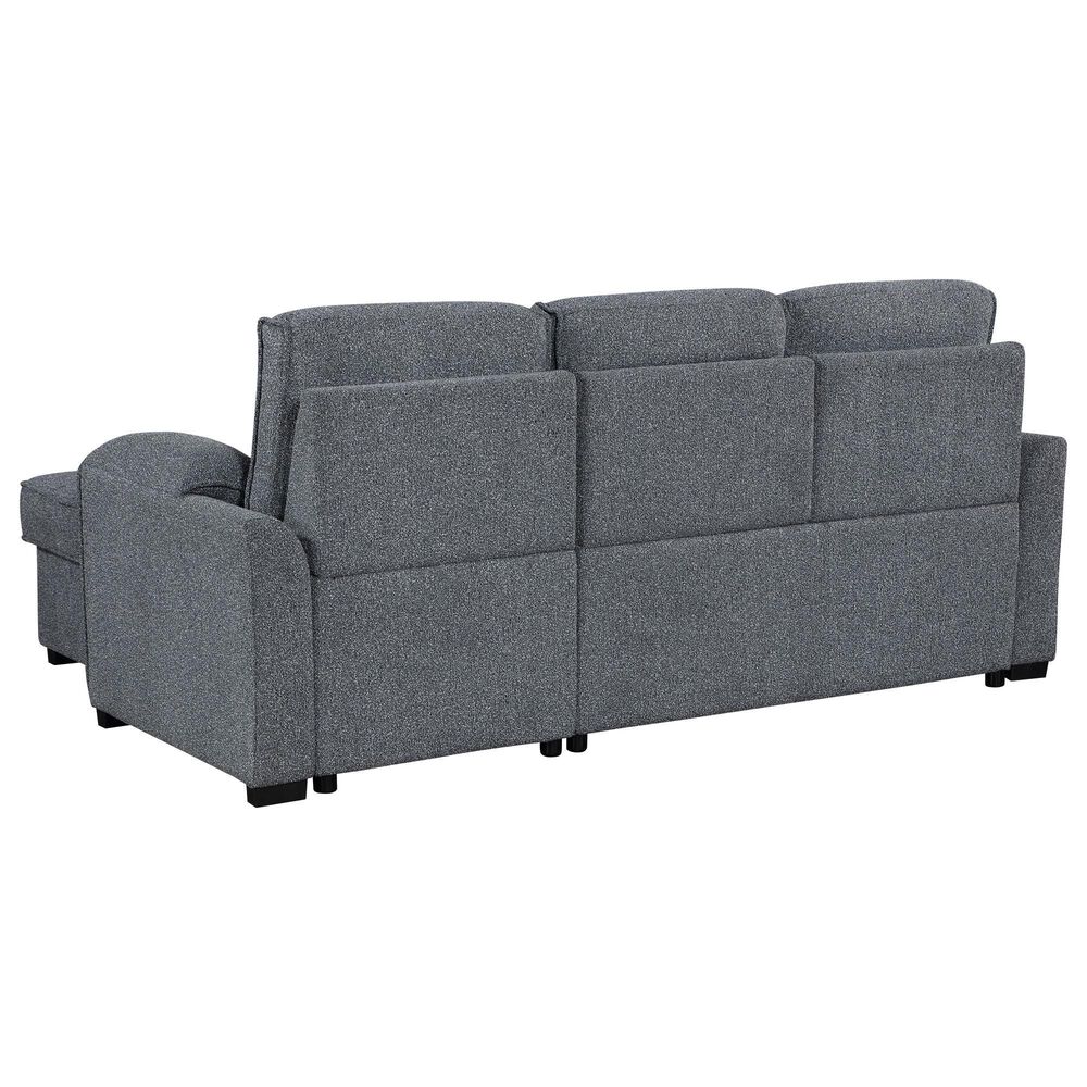 Modern Market 2-Piece Stationary Reversible Sofa Bed with Chaise in Dark Grey, , large