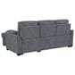 Modern Market 2-Piece Stationary Reversible Sofa Bed with Chaise in Dark Grey, , large