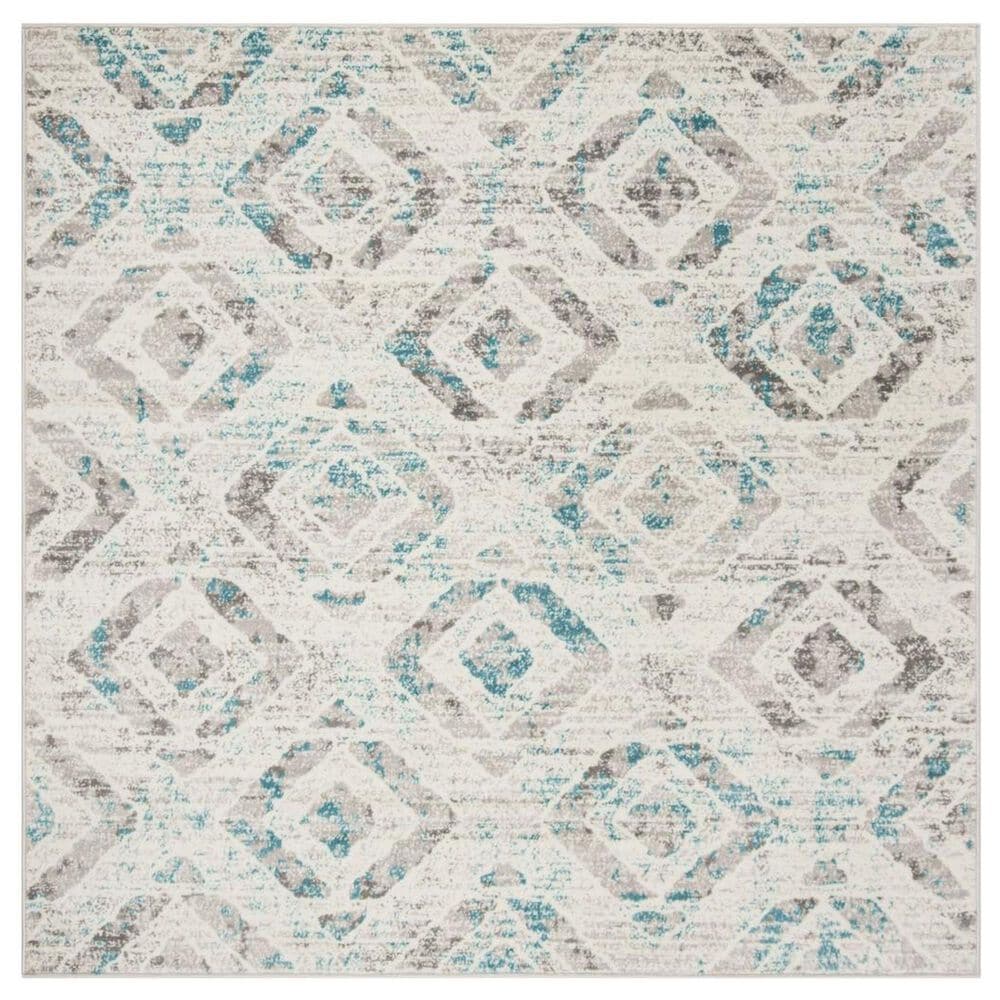 Safavieh Skyler SKY190D 4" Square Ivory and Blue Area Rug, , large
